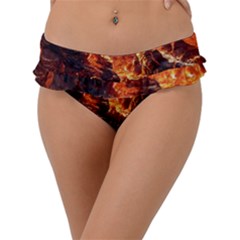 Vulcanic Landscape Vulcano Nature Frill Bikini Bottom by Wegoenart