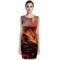 Vulcanic Landscape Vulcano Nature Classic Sleeveless Midi Dress by Wegoenart