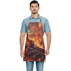 Vulcanic Landscape Vulcano Nature Kitchen Apron by Wegoenart