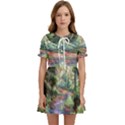 Abstract Forest Green Jungle Psychedelic Art Nature Kids  Sweet Collar Dress View1