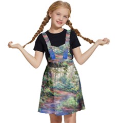 Abstract Forest Green Jungle Psychedelic Art Nature Kids  Apron Dress by Wegoenart