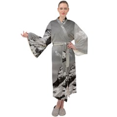 Matterhorn Switzerland Mountain Nature Maxi Velour Kimono by Wegoenart