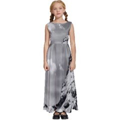 Matterhorn Switzerland Mountain Nature Kids  Satin Sleeveless Maxi Dress by Wegoenart