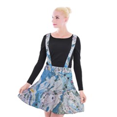 Map Zermatt The Alps Matterhorn Switzerland Mountain Nature Suspender Skater Skirt by Wegoenart