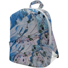 Map Zermatt The Alps Matterhorn Switzerland Mountain Nature Zip Up Backpack by Wegoenart