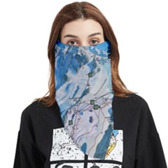 Map Zermatt The Alps Matterhorn Switzerland Mountain Nature Face Covering Bandana (triangle) by Wegoenart