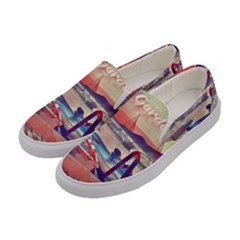 Boats On Lake Garda Women s Canvas Slip Ons by ConteMonfrey