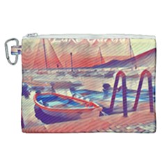 Boats On Lake Garda Canvas Cosmetic Bag (xl) by ConteMonfrey