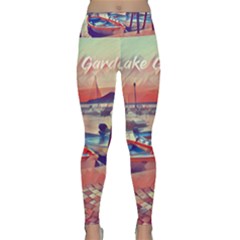 Boats On Lake Garda Lightweight Velour Classic Yoga Leggings by ConteMonfrey