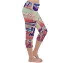 Boats On Lake Garda Lightweight Velour Capri Yoga Leggings View3