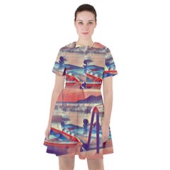 Boats On Lake Garda Sailor Dress by ConteMonfrey