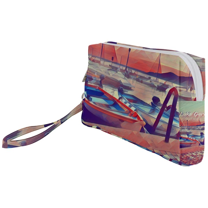 Boats On Lake Garda Wristlet Pouch Bag (Small)