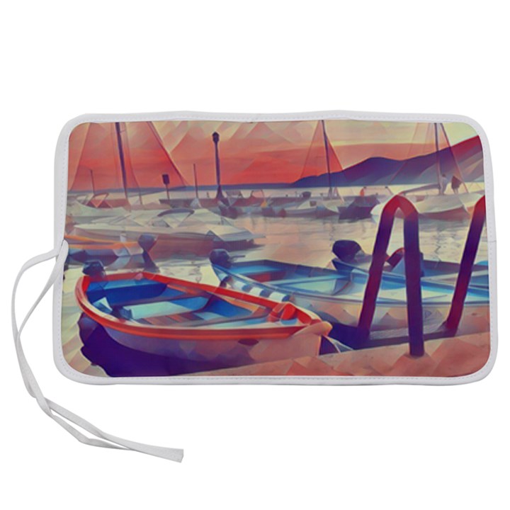 Boats On Lake Garda Pen Storage Case (M)