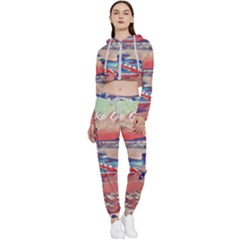 Boats On Lake Garda Cropped Zip Up Lounge Set by ConteMonfrey