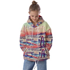 Boats On Lake Garda Kids  Oversized Hoodie by ConteMonfrey