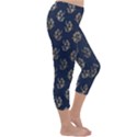 Gold Mermaids Silhouettes Capri Winter Leggings  View3