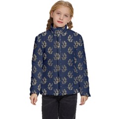 Gold Mermaids Silhouettes Kids  Puffer Bubble Jacket Coat by ConteMonfrey