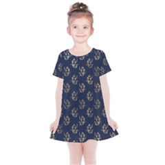 Gold Mermaids Silhouettes Kids  Simple Cotton Dress by ConteMonfrey