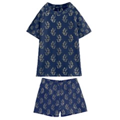 Gold Mermaids Silhouettes Kids  Swim Tee And Shorts Set by ConteMonfrey