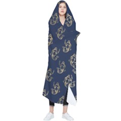 Gold Mermaids Silhouettes Wearable Blanket by ConteMonfrey