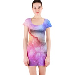 Unicorn Clouds Short Sleeve Bodycon Dress by ConteMonfrey