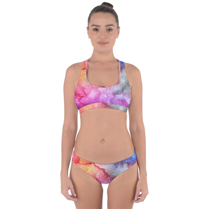 Unicorn Clouds Cross Back Hipster Bikini Set