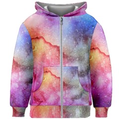 Unicorn Clouds Kids  Zipper Hoodie Without Drawstring