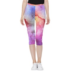 Unicorn Clouds Inside Out Lightweight Velour Capri Leggings  by ConteMonfrey