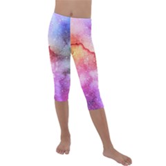 Unicorn Clouds Kids  Lightweight Velour Capri Leggings  by ConteMonfrey