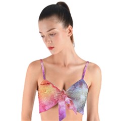 Unicorn Clouds Woven Tie Front Bralet