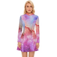 Unicorn Clouds Long Sleeve Velour Longline Dress by ConteMonfrey