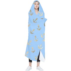 Gold Anchors Long Live   Wearable Blanket by ConteMonfrey