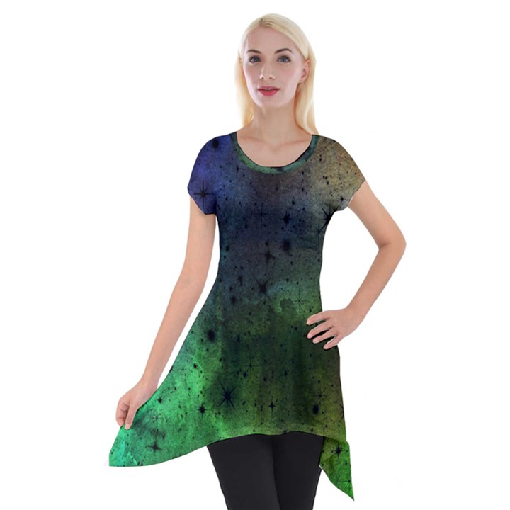 Tye Dye Vibing Short Sleeve Side Drop Tunic