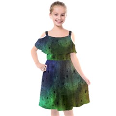 Tye Dye Vibing Kids  Cut Out Shoulders Chiffon Dress by ConteMonfrey