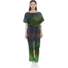 Tye Dye Vibing Batwing Lightweight Chiffon Jumpsuit