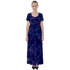 Ocean Storm High Waist Short Sleeve Maxi Dress