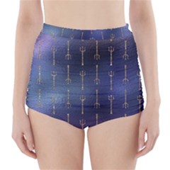 Trident On Blue Ocean  High-waisted Bikini Bottoms by ConteMonfrey