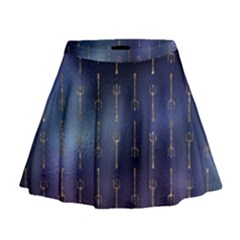 Trident On Blue Ocean  Mini Flare Skirt by ConteMonfrey