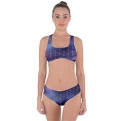 Trident On Blue Ocean  Criss Cross Bikini Set by ConteMonfrey