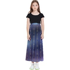 Trident On Blue Ocean  Kids  Flared Maxi Skirt by ConteMonfrey