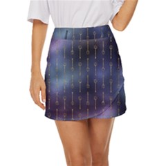 Trident On Blue Ocean  Mini Front Wrap Skirt by ConteMonfrey