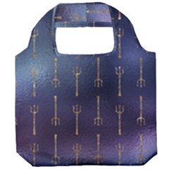 Trident On Blue Ocean  Foldable Grocery Recycle Bag by ConteMonfrey