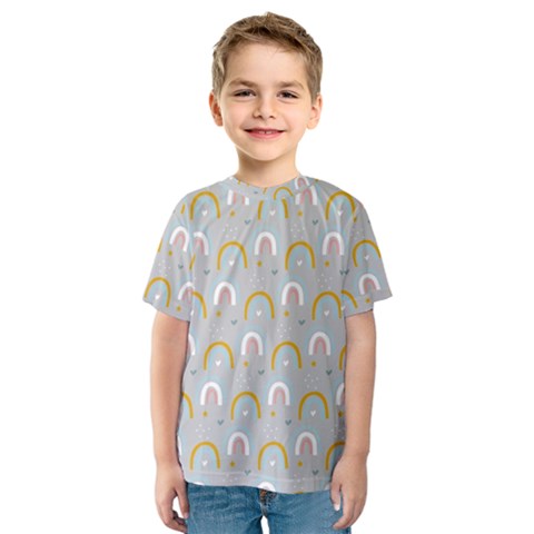 Rainbow Pattern Kids  Sport Mesh Tee by ConteMonfrey