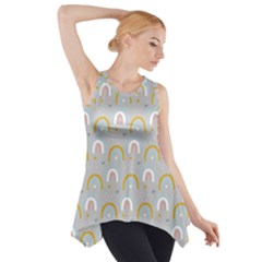 Rainbow Pattern Side Drop Tank Tunic by ConteMonfrey