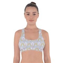 Rainbow Pattern Cross Back Sports Bra by ConteMonfrey