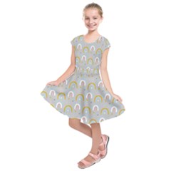 Rainbow Pattern Kids  Short Sleeve Dress by ConteMonfrey