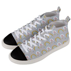 Rainbow Pattern Men s Mid-top Canvas Sneakers by ConteMonfrey