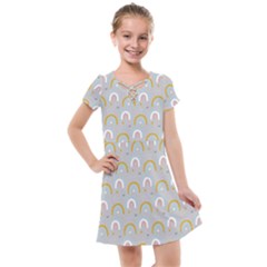 Rainbow Pattern Kids  Cross Web Dress by ConteMonfrey