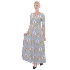 Rainbow Pattern Half Sleeves Maxi Dress by ConteMonfrey