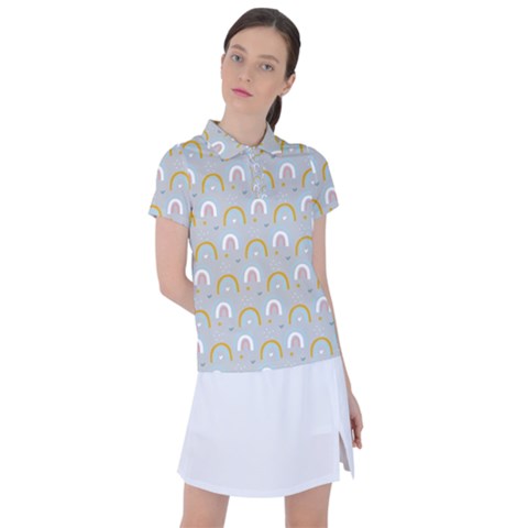 Rainbow Pattern Women s Polo Tee by ConteMonfrey